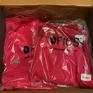 Shocking pink FIGS Scrubs! Size Xs top/ XXS pants